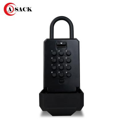 China Weather Protective Cover Prevents Freezing and Jamming ASACK Key Lock Box With [Waterproof-Outdoor] [Wall Mounted] Push Button Safe Combination Password Lock Hook Box for sale