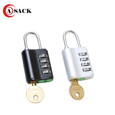 China 4 Digit Password 2 Pack Combination Padlock 4 Digit Security Adjustable Padlock With Keys Waterproof Door Lock For School Gym Or Sports Locker for sale