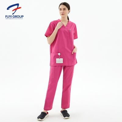 China 2021 Eco - Friendly Style Hospital FUXIN FUYI Uniforms Medical Nursing Scrub For Unisex for sale