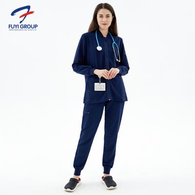 China FUXIN FUYI Eco-friendly Style Customized Wholesale Unisex Hospital Uniforms Suits Medical Care Scrubs For Dental for sale