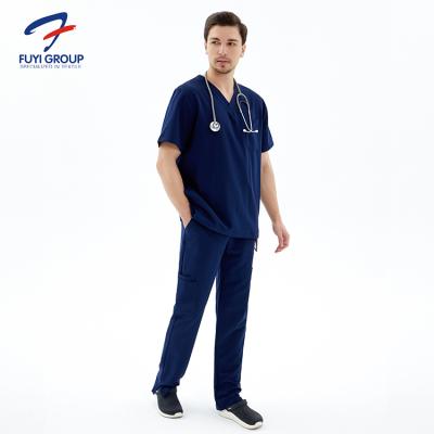 China 2021 High Quality Cheap Fashionable Customized Medical Top+Pant fuyi Group Medical Nursing Uniform Scrubs for sale