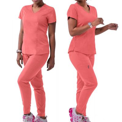 China 2021 Wholesale Good Quality Fashionable Fuxin Eco-friendly fuyi Nurse Uniform Customized Scrub Medical Suit Nursing Uniform for sale