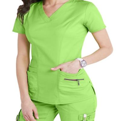 China Wholesale good quality fashionable stylish comfortable eco-friendly fuyi group custom made hospital scrubs medical uniform for women for sale