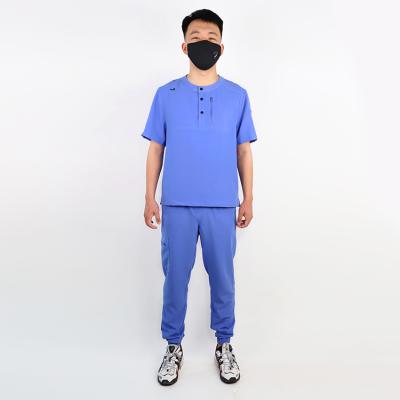 China Customized fuyi stylish eco-friendly wholesale best group quality medical scrubs hospital uniform no pockets for sale