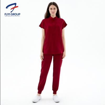 China Customized stylish fashionable fuyi wholesale eco-friendly group best quality jogger scrubs medical uniforms uniform for unisex for sale