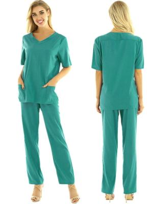 China Fuxin Fuyi Eco-friendly Apparel Hospital Nurse Scrub Set Nurse Medical Uniform Scrubs Textil Scrubs Dropship Sets Hospital Girls Uniform for sale