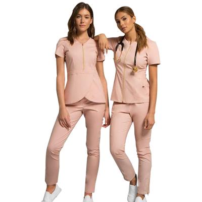 China Eco-Friendly Custom Raincoats Scrub Uniforms and Scrub Pants Printed Tops Logo High Quality Dental Nurse USA Sets Medical Uniform for sale