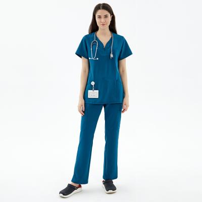 China Fuxin Fuyi Medical Custom Made Cargo Nurse Hospital Clothing High Top Medical Uniform Eco-friendly Comfortable Uniform Scrub Pants for sale