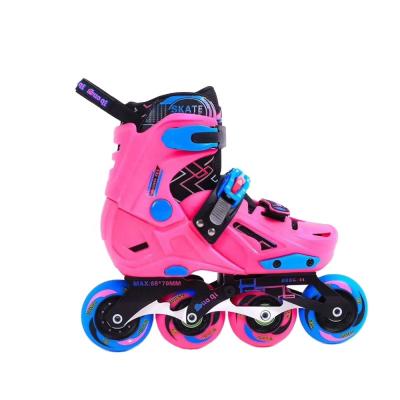 China New Design PU+ Mesh PU Wheel Skates Roller Shoes Adjustable Inline Skates For Kids for sale