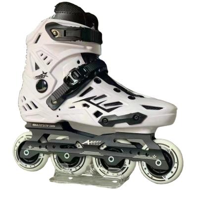 China Detachable and washable inner sleeve freestyle slalom roller blade kick back hard adult inline 4WD skates for sale