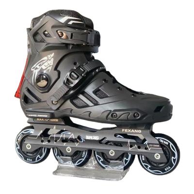 China Freestyle Detachable And Washable Indoor Slalom Hard Sleeve Boot 4WD Adult Inline Skates for sale