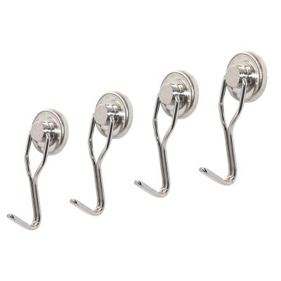 China Eco-friendly NDFEB Heavy Duty Magnetic Swivel Hooks Set With Scratchproof Magnet Caps à venda