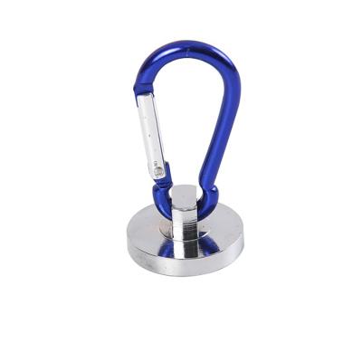 China Dailymag Industrial Magnet Around 35LBS Neodymium Carabiner Low Magnetic Snap Hook For Hanging for sale