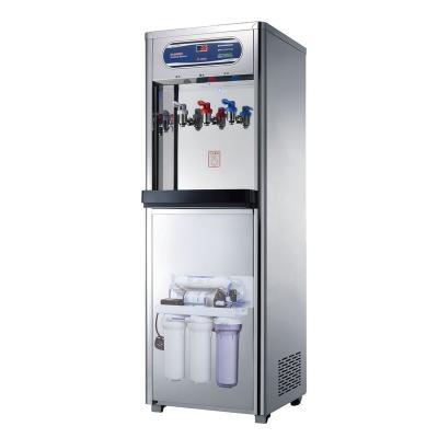 China Vertical Hotel Drinking Station With Hot And Cold Water Filter With 5 Stage RO for sale