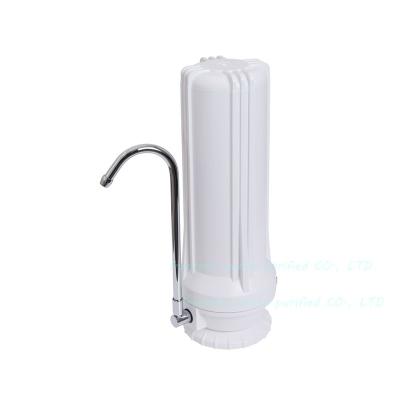 China Hotel 10 Inch Single Stage Countertop Water Filter With White Housing for sale