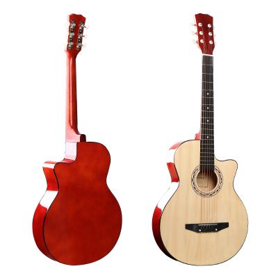 China Bodhi Tree China Factory Wholesale Cheapest Hot Selling 38 Inch Lead Acoustic Guitar For Beginners Accept OEM for sale