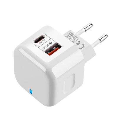 China Type-C EU Plug USB Port Qi USA R-U Quick Charger QC 3.0 USA Plug 20W PD Mini Quick Wall Charger for iPhone Android for sale