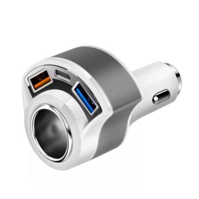 China 3A Multi-Function Car Cigarette Lighter Fast Car Charger With Type-C 2 Output Mobile Phone Ports USB Wall Fast Charging for sale