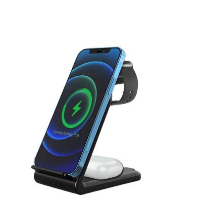 China K7 Universal Wireless Charger Stand 3 in One Wireless Charger for iPhone 12 Airpods iWatch for sale