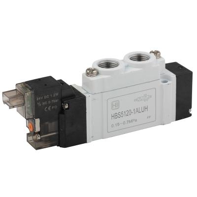 China HBS5120 Series Compact Overall Pilot Five Directional Pneumatic Solenoid Valve for sale