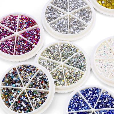 China Nail Art Decoration Supplies 2021 Summer Fashion Rhinestone 3D Diamond Gem Glitter Nail Art Decoration Sticker Flat Back Nail Art Decoration for sale