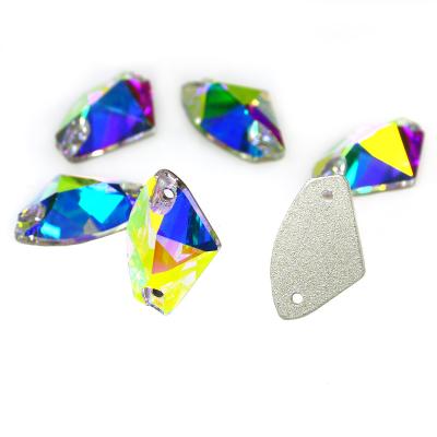 China Wholesale Flatback Galactics Sew On Stone Fancy Shaped Flat-Back Rhinestone For Dress Decoration for sale