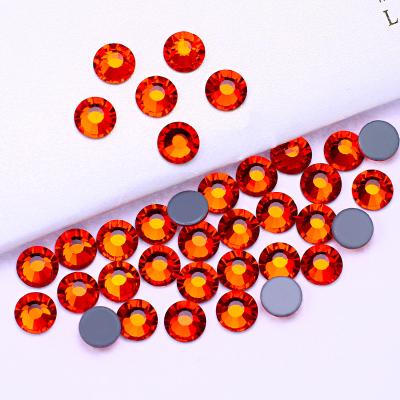 China High Quality Flatback Glass Rhinestone Flatback Hot Fix Iron On Rhinestone For Garment for sale