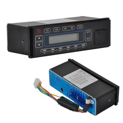 China Machinery Repair Shops 12V-24V Car Radio MP3 Single Din 1din FM AM USB Radio For Earth Moving Excavator Loader for sale