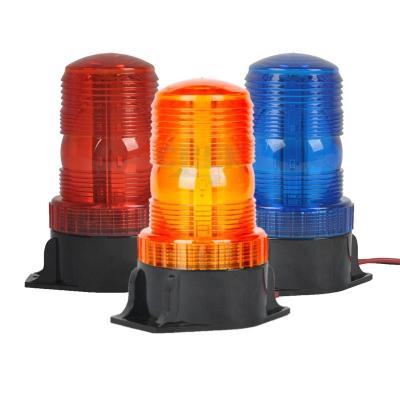 China Amber Strobe Signal Lamps 10-60V Amber Blue Dome LED Red Warning Light 3 Inch Strobe Warning Beacon Light For Forklift for sale