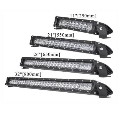 China 6063 Aluminum Housing+PC 21 Lens Single Array 4D LED Guide 50W 11 Inch 4x4 LED Off Road Light Bar 26