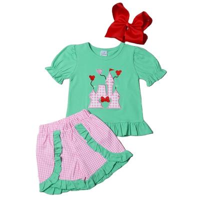 China 2021 Hot Wholesale Casual Fashion Summer Farmer Series Outfit Rompers Boys And Girls Clothes Red Dress With Checked Back Strap for sale