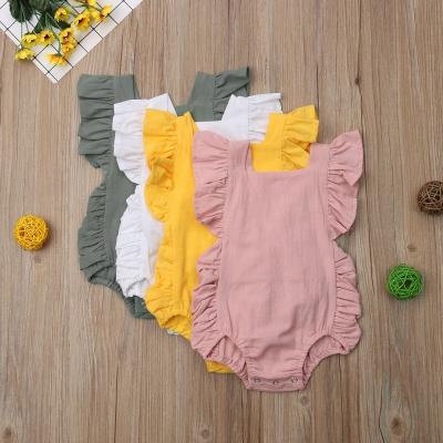 China 100% cotton conice brand lace romper women canvas romper for boys for sale