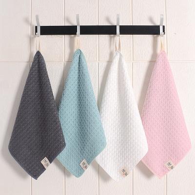 China Durable Soft-skin Friendly 30*-30 Square Microfiber Super Walf Checks Hand Towel for sale