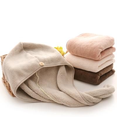 China Hair Turban Wrap Towel Microfiber Dry QUICK DRY Ultra Absorbent Towel For Fine Sensitive Hair for sale