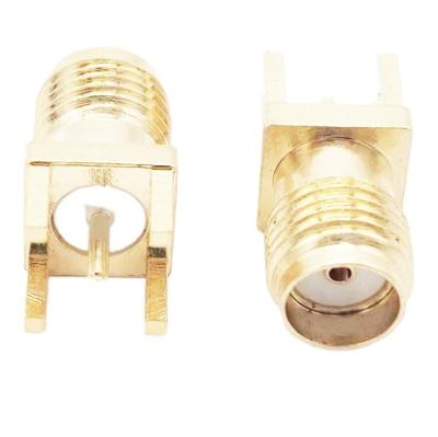 China Network & Wireless Communications & Detection& Measuring instruments wholesale gold straight waterproof connector female 90 degree bulkhead rf coaxial connector for DIP PCB for sale