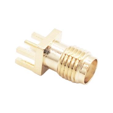 China Network & Wireless Communications & Detection& High Quality Gold Straight Waterproof Sma Connector 90 Degree SMA Terminal 0.76mm Bulkhead RF Female Coaxial Connector For DIP PCB for sale