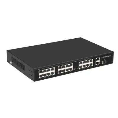 China VLAN- en SNMP-ondersteunde 24-poort Ethernet POE-switch voor netwerktoepassingen Te koop