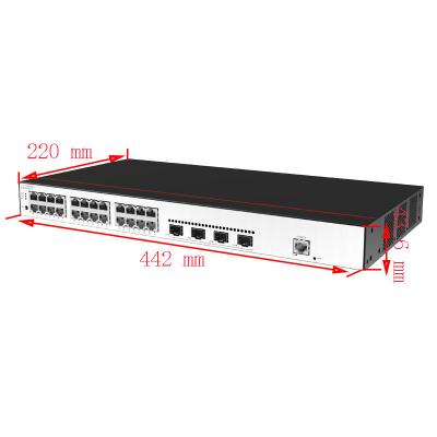 China 24-Port Gigabit Managed Switch S5735-L24T4S-A-V2 Layer 3 VLAN Support 4 SFP Uplinks for sale