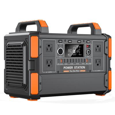 China Portable power station, backup 1048Wh lithium battery, 110V/1000W pure sine wave, outdoor camping trip hunting backup < 1L for sale