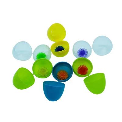 China Play Amazon Hot Sale 2.5 cm Spiky Ball Capsule Toys Twisted Egg Kid Toy For Vend Soft Jumbo Puffer Ball Toy Pom Pom Ball For Children for sale