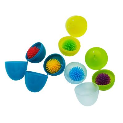 China Promotional Toy 2022 Hot Sale 3CM Jumbo Puffer Spiky Ball Capsule Toys  Twisted Egg Kid Toy  For Vend Pom Pom Ball Fun Toys for sale