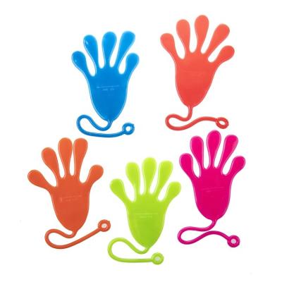 China Classic Amazon Hot Sale Tpr Sticky Palm Vinyl Glitter Mini Sticky Hands Toys for Children for sale