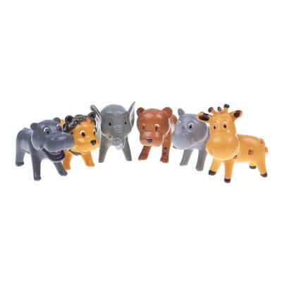 China Cute Amazon Hot Sale 6 Plastic Animals Model Children's Fun Educational Toys for sale