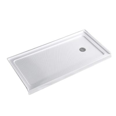 China Domo Shape OEM 3.5mm-6mm Height Modern Rectangular Acrylic Material Corner Shower Tray With Factory Price for sale