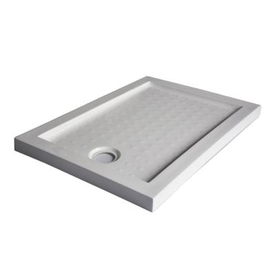 China Domo Modern White Solid-surface Shower Tray/Rectangular Acrylic Anti-Slip Base/Domo Sanitary Ware Manufacturer for sale