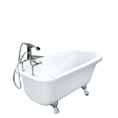 China DOMO Freestanding Apron Acrylic Bathtub with Metal Claw Foot for sale