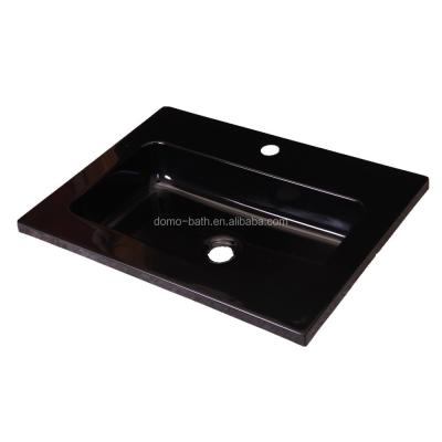 China Shampoo Sinks Acrylic Black DOMO European Design Cabinet Basin / Bathroom Sink for sale