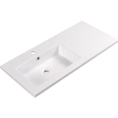 China Modern Resin Stone Sided Cabinet Hand Wash Basin for sale