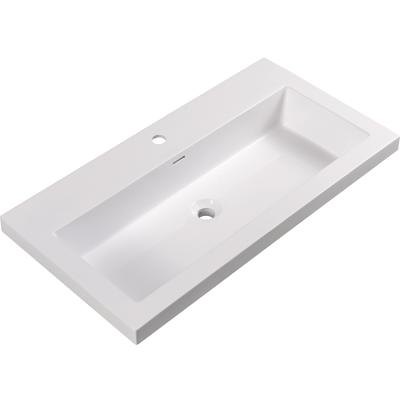 China Modern Resin Stone Sided Cabinet Hand Wash Basin for sale