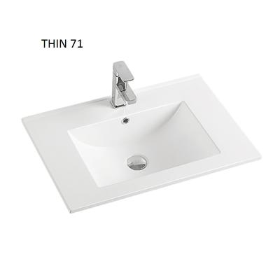 China Modern Cheap Chinese Slim Edge Porcelain Wash Basin for sale